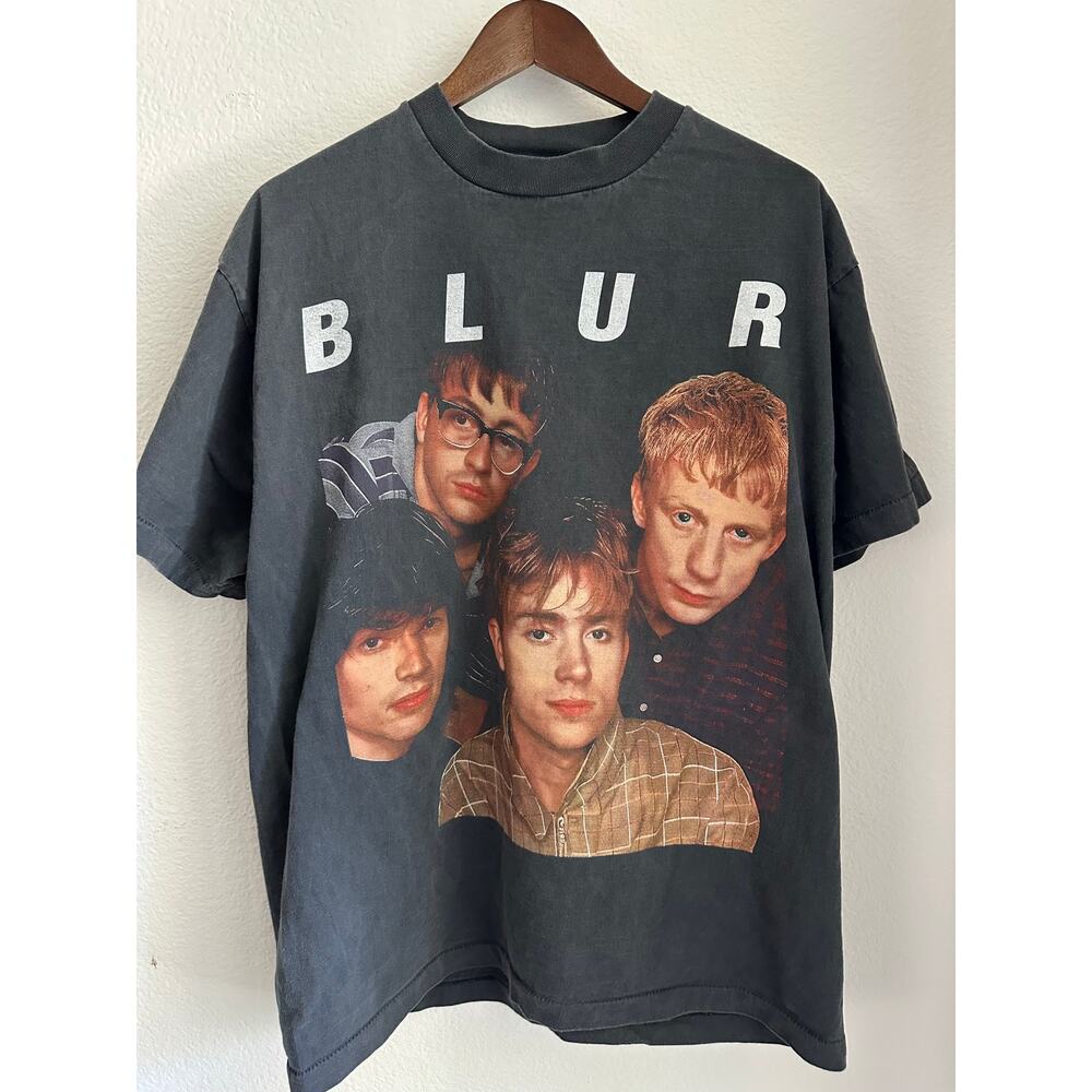 Blur "The Great Escape Tour" Reprint Single Stitch T-shirt Oneita Tag